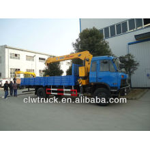 Dongfeng 12 tons cargo truck mounted crane